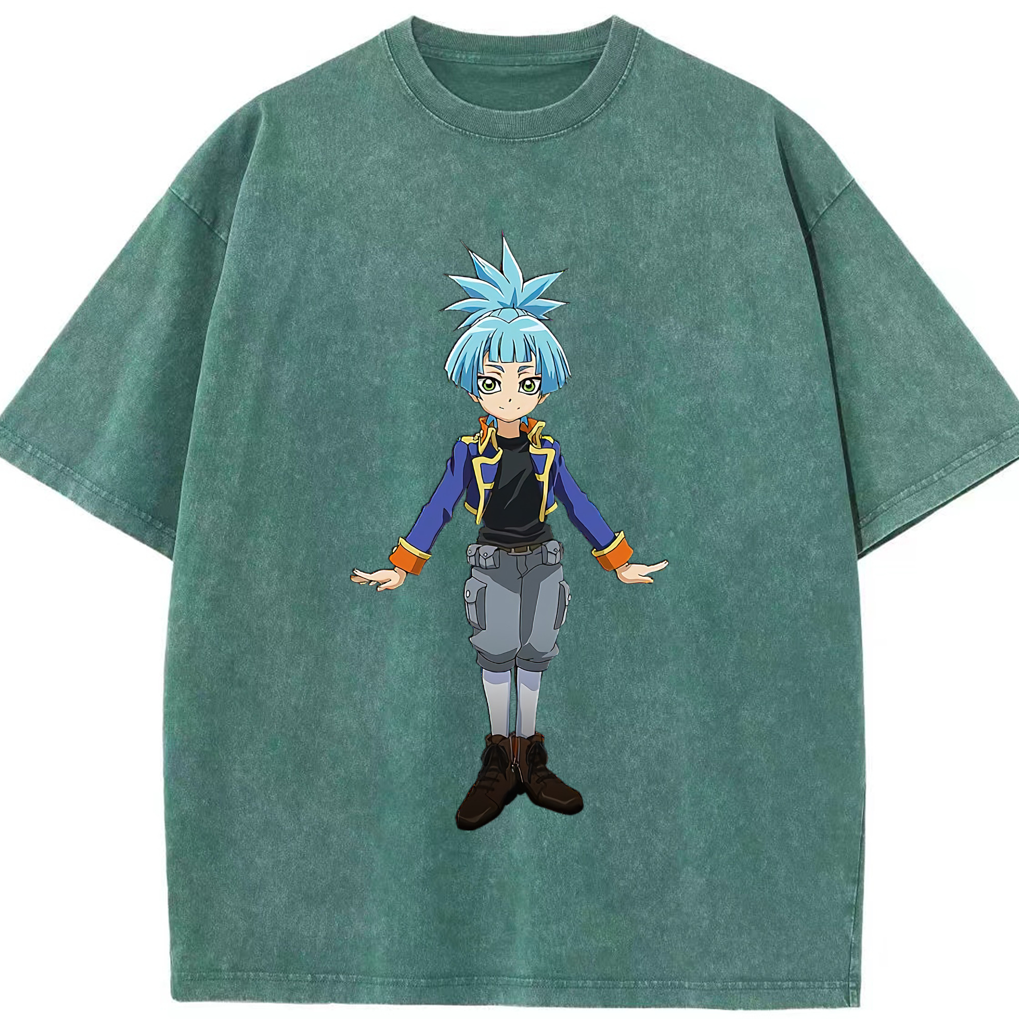 （画像用） 遊☆戯☆王 Yu-Gi-Oh! 綿100% ヴィンテージ風 半袖Tシャツ（フロントプリント）